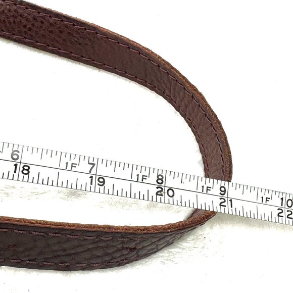 Vtg Portland Leather Goods Mini Crossbody Purse Brown Nutmeg Full Grain Double - Picture 11 of 16